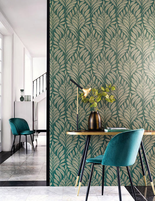 Gustav Leaf Wallpaper