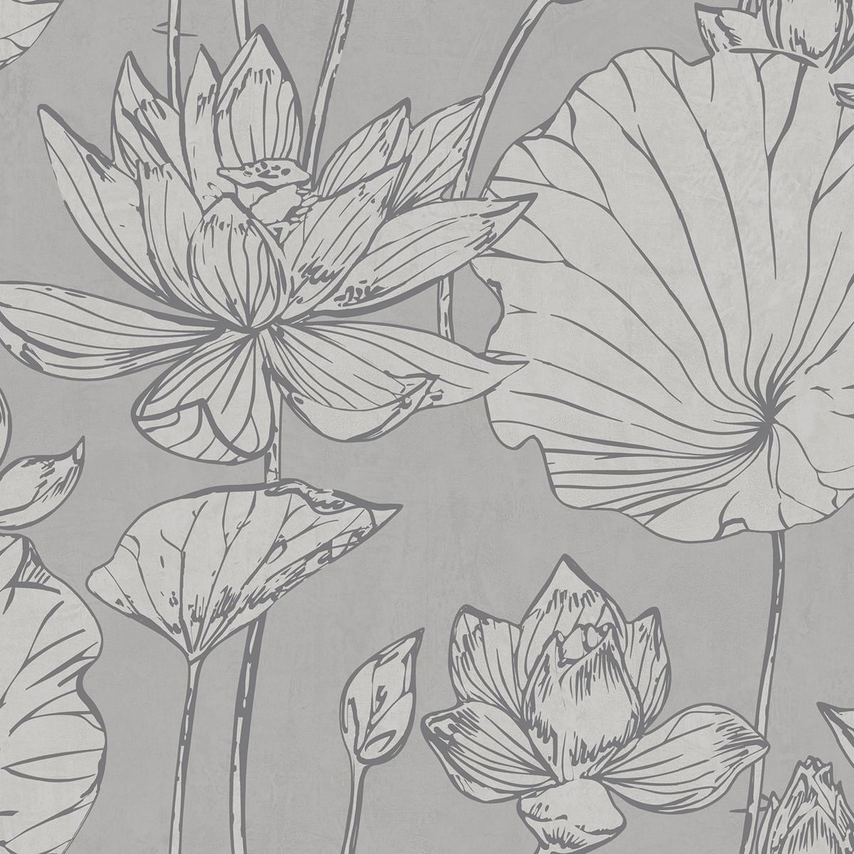 Lotus Wallpaper by Seabrook Designs (Koi Collection)