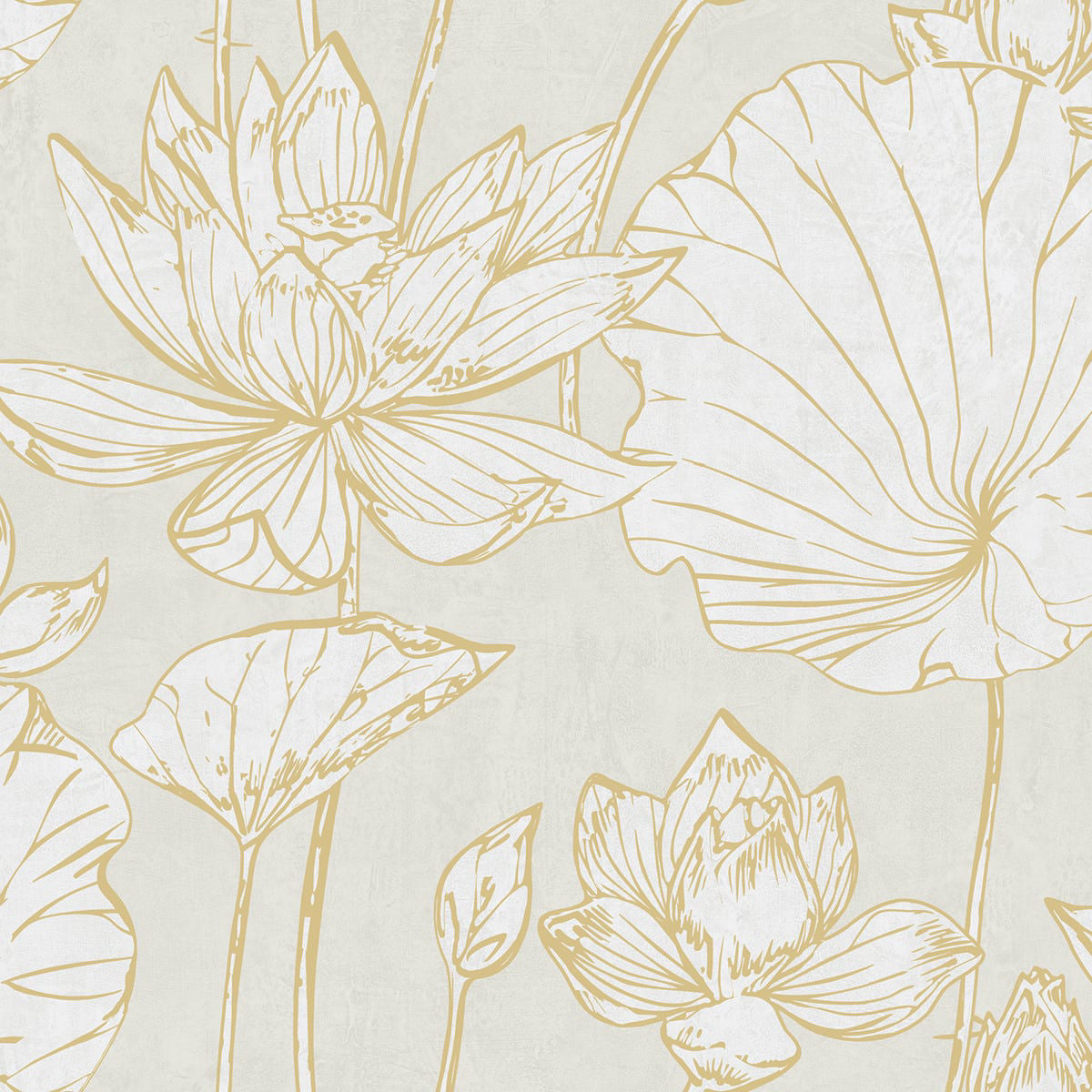 Lotus Wallpaper by Seabrook Designs (Koi Collection)