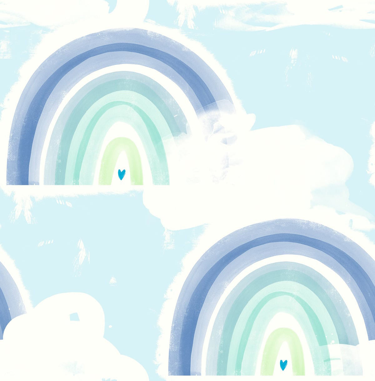 Rainbows Wallpaper by Seabrook Designs (Day Dreamers Collection)