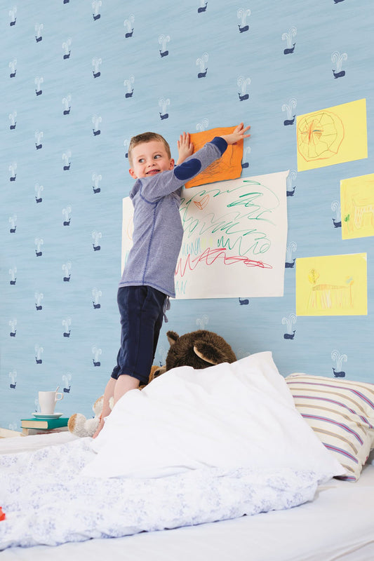 Tiny Whales Wallpaper by Seabrook Designs (Day Dreamers Collection)