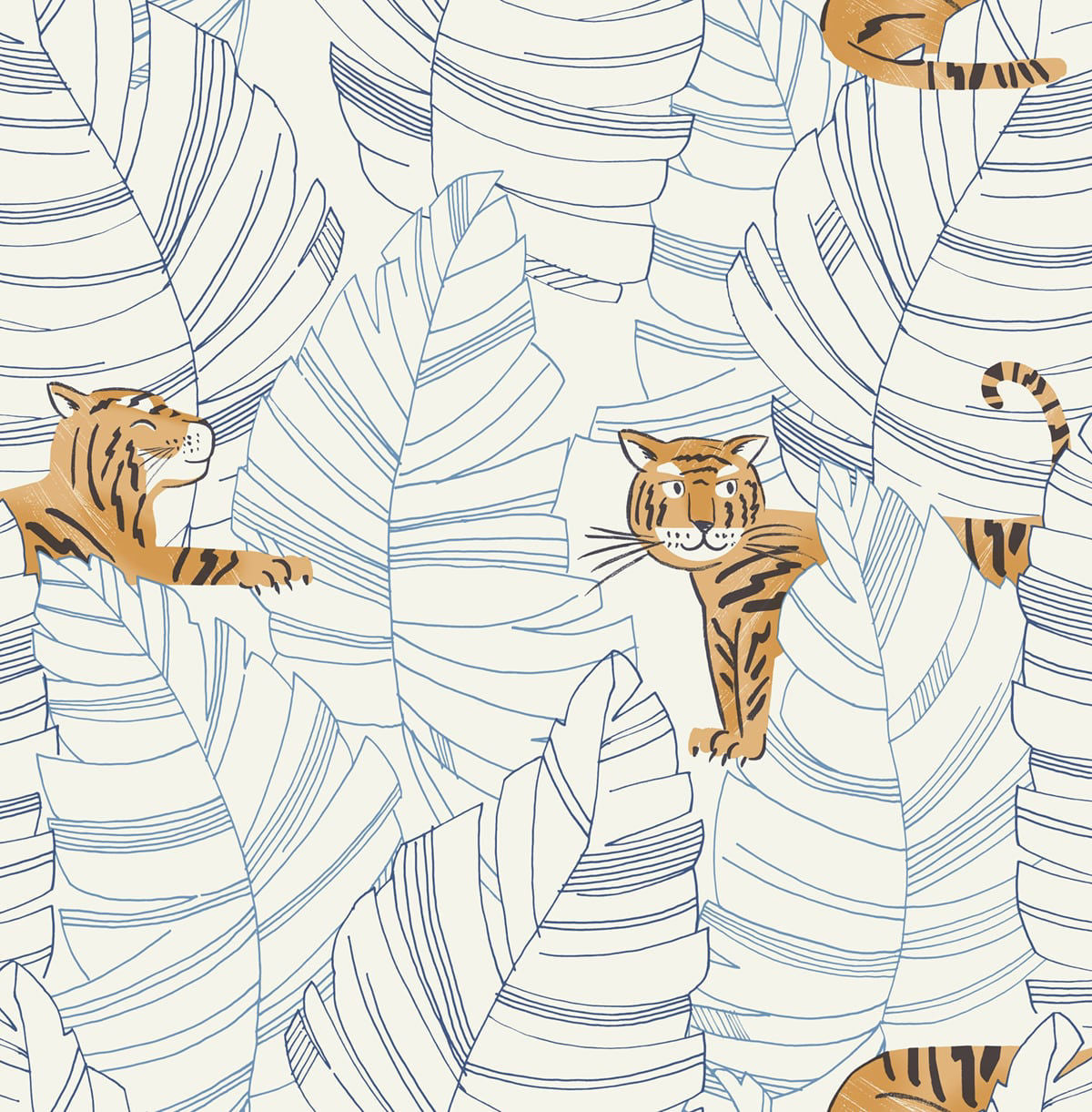 Hiding Tigers Wallpaper by Seabrook Designs (Day Dreamers Collection)