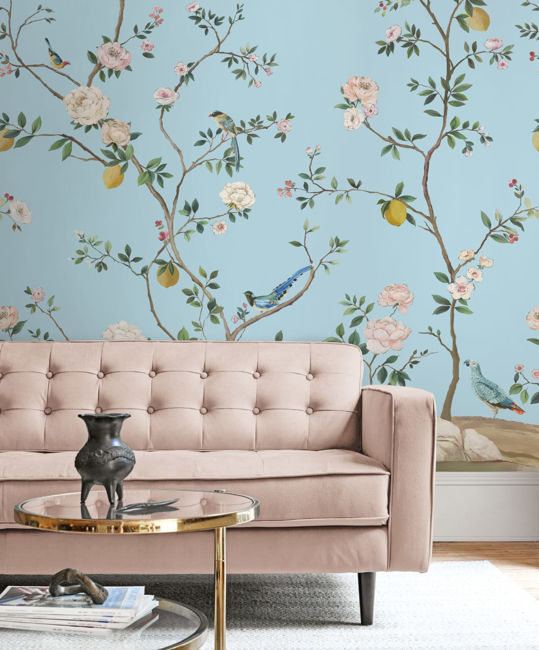 Chinoiserie Magnolia Mural - Daisy Bennett Mural Collection