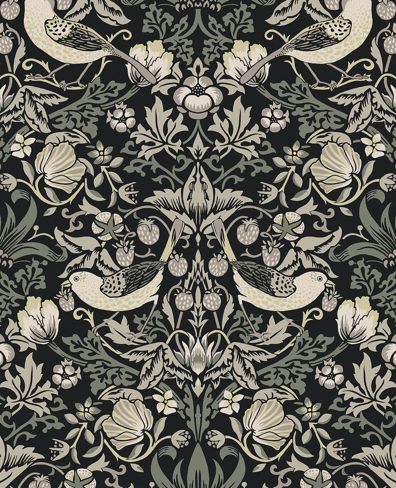 Fragaria Garden Wallpaper by Seabrook Designs