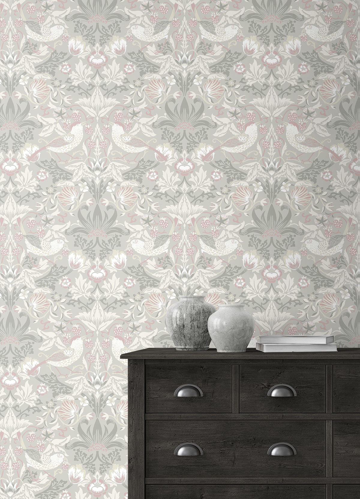 Fragaria Garden Wallpaper by Seabrook Designs