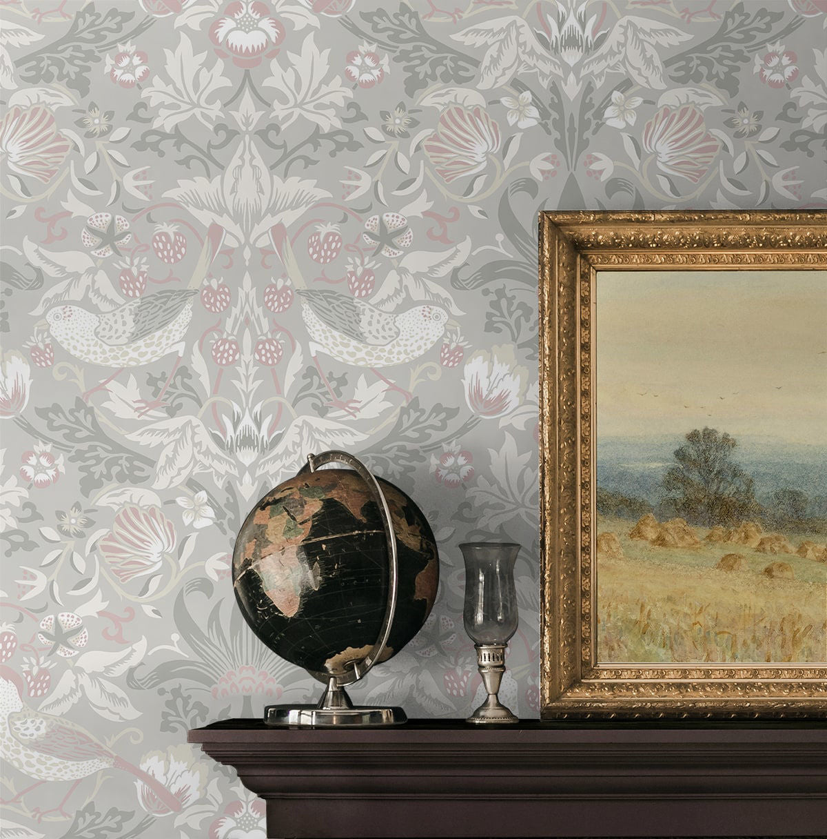 Fragaria Garden Wallpaper by Seabrook Designs