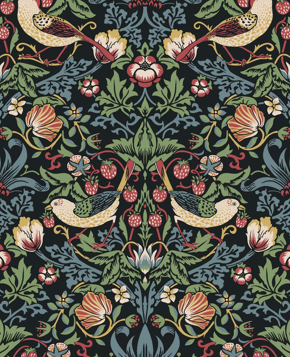 Fragaria Garden Wallpaper by Seabrook Designs