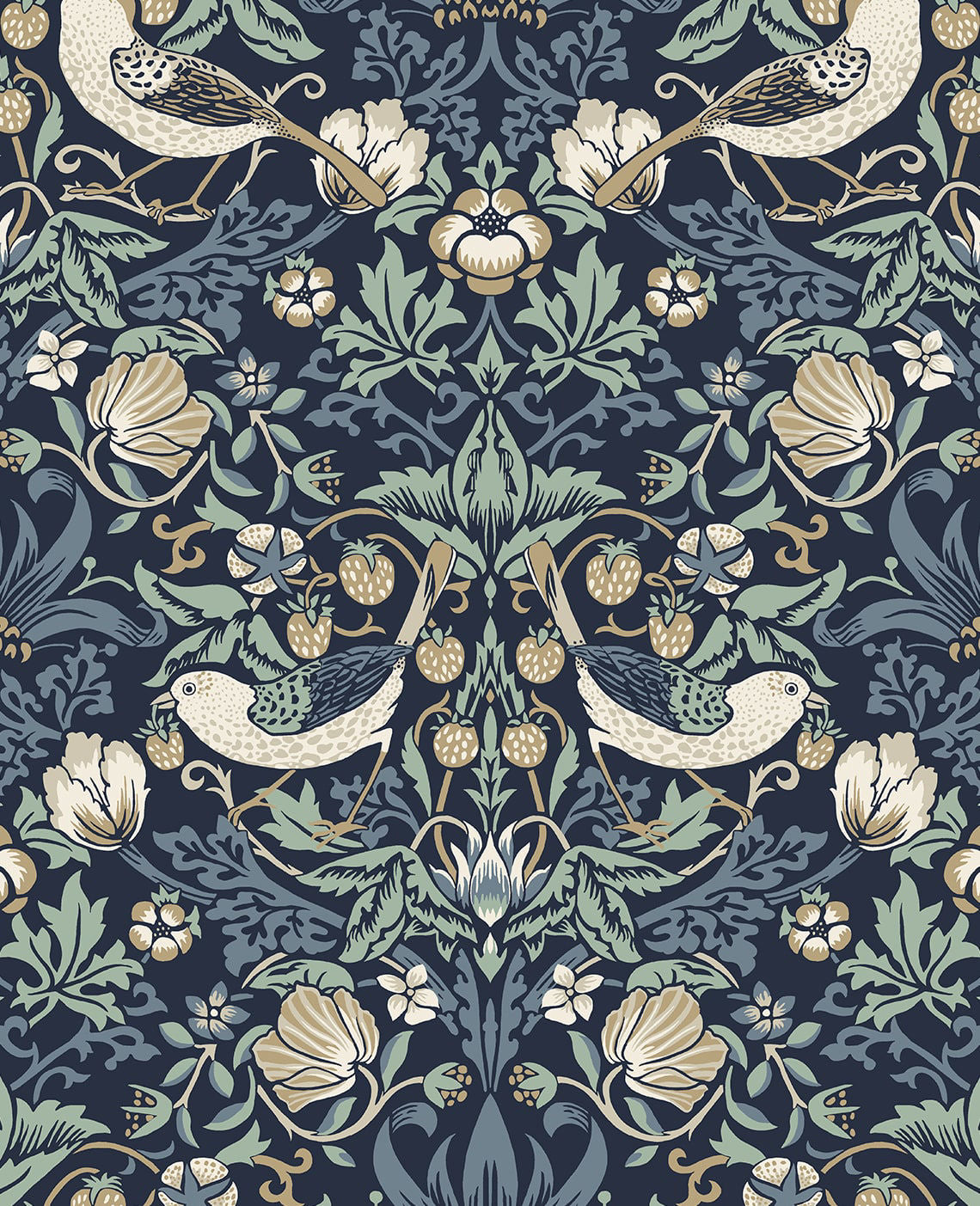 Fragaria Garden Wallpaper by Seabrook Designs