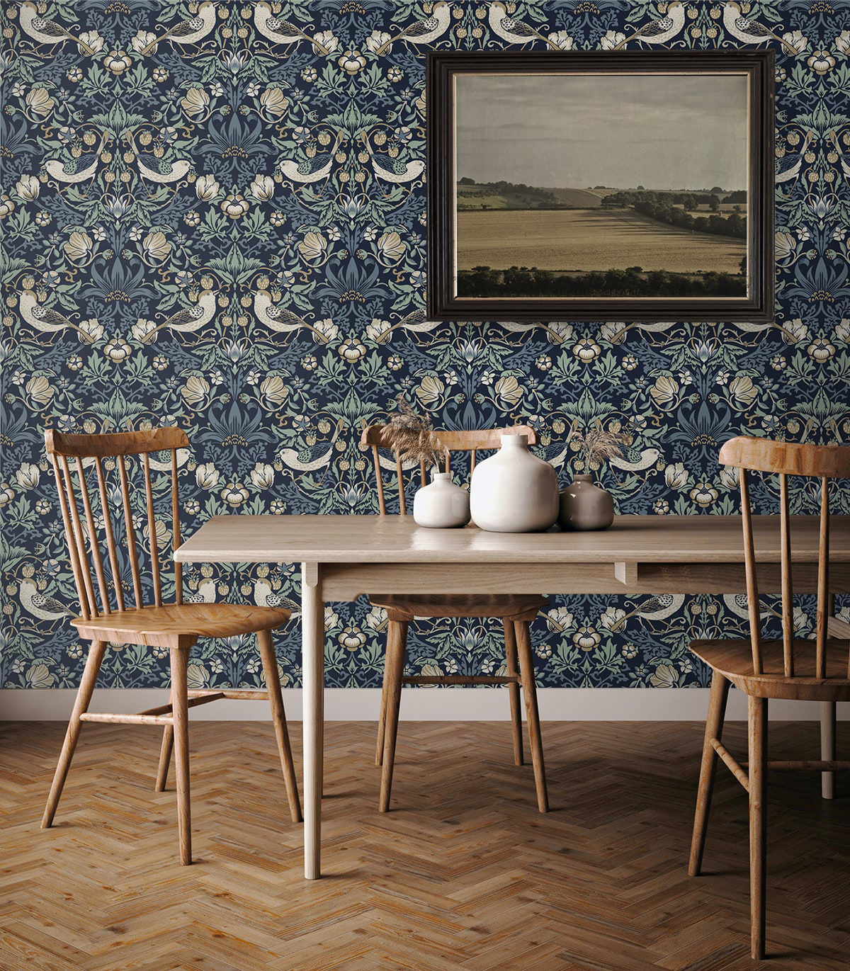Fragaria Garden Wallpaper by Seabrook Designs