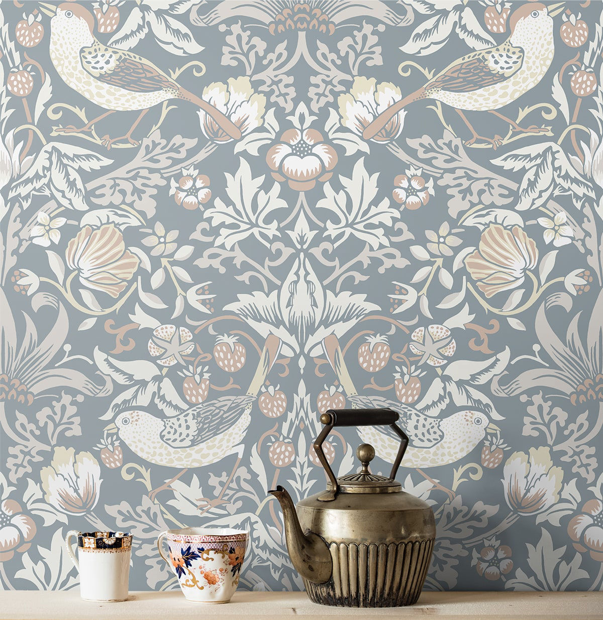 Fragaria Garden Wallpaper by Seabrook Designs