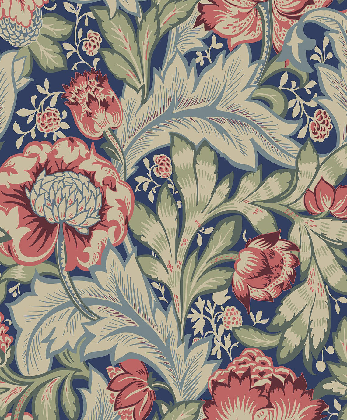Acanthus Garden Wallpaper by Seabrook Designs (Legacy Prints Collection)