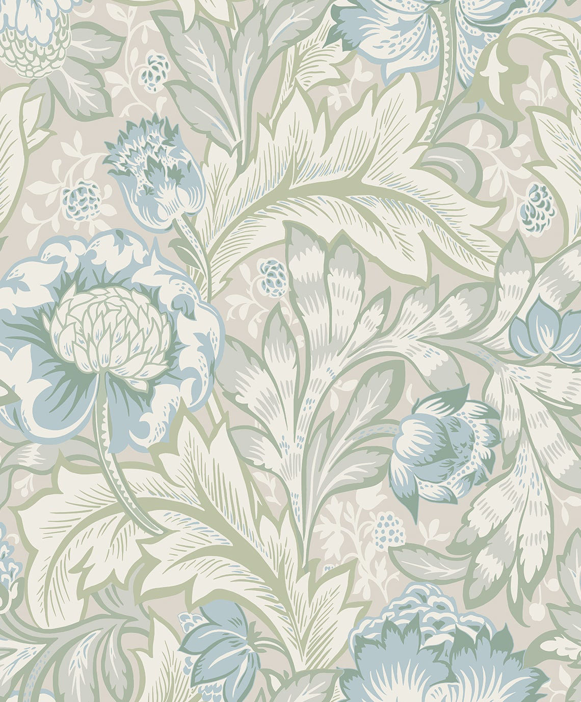 Acanthus Garden Wallpaper by Seabrook Designs (Legacy Prints Collection)