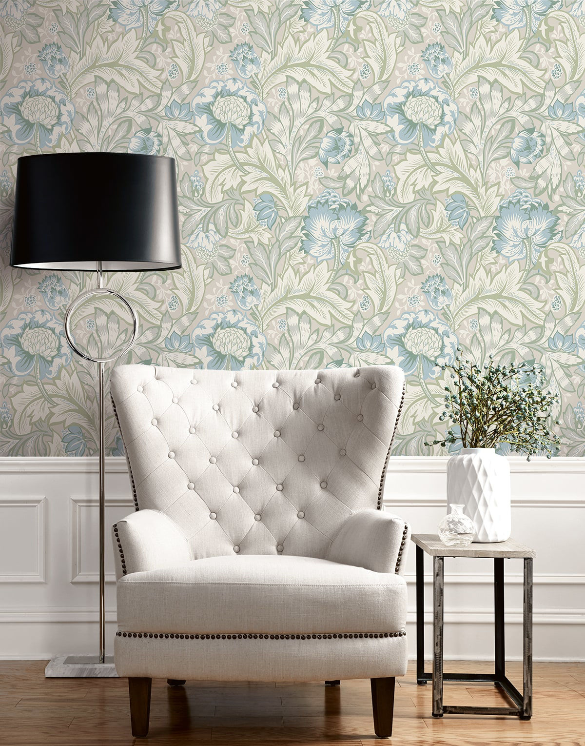 Acanthus Garden Wallpaper by Seabrook Designs (Legacy Prints Collection)