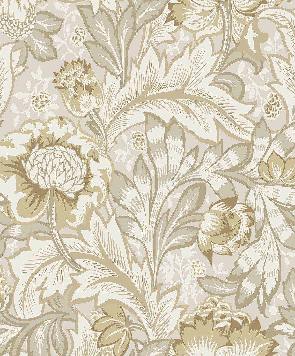 Acanthus Garden Wallpaper by Seabrook Designs (Legacy Prints Collection)