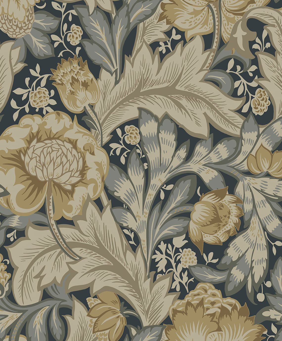 Acanthus Garden Wallpaper by Seabrook Designs (Legacy Prints Collection)