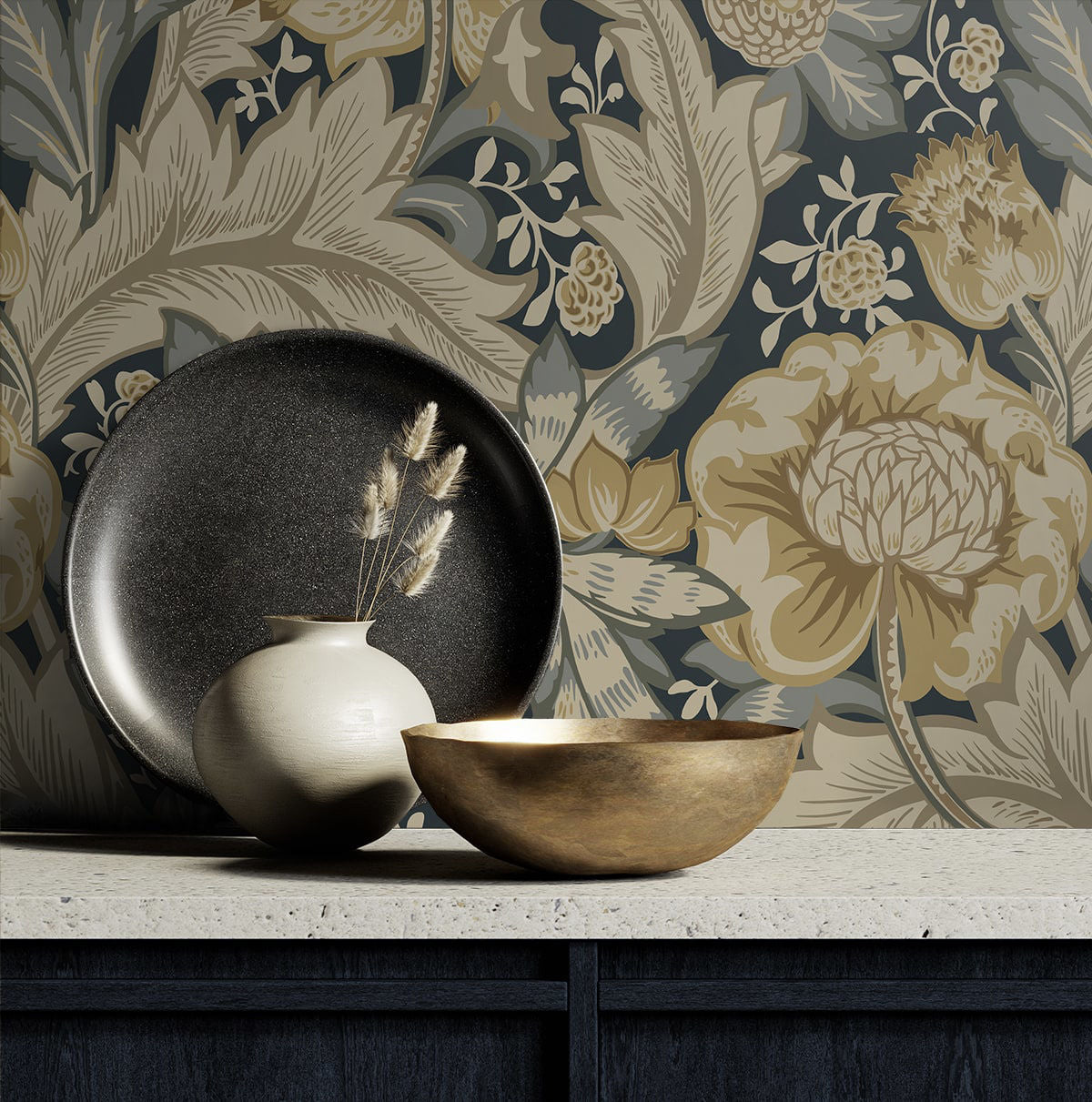 Acanthus Garden Wallpaper by Seabrook Designs (Legacy Prints Collection)