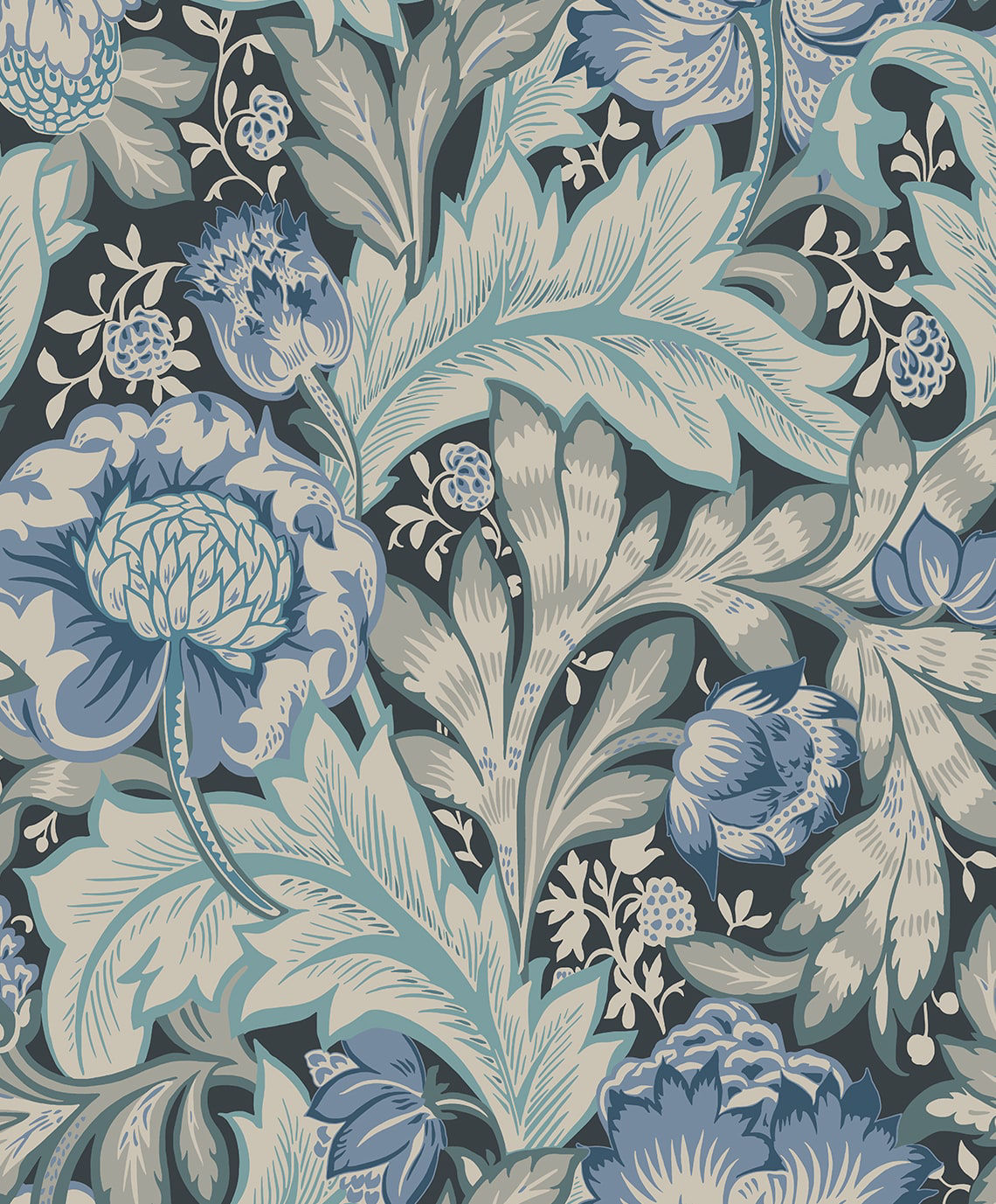Acanthus Garden Wallpaper by Seabrook Designs (Legacy Prints Collection)