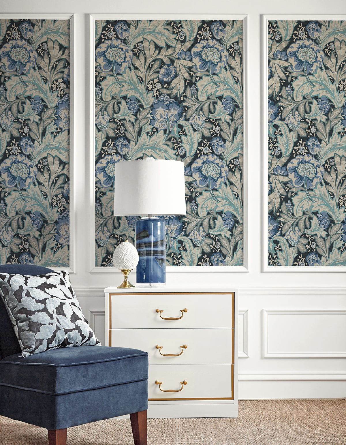 Acanthus Garden Wallpaper by Seabrook Designs (Legacy Prints Collection)