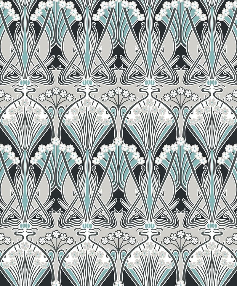 Dragonfly Damask Wallpaper by Seabrook Designs (Legacy Prints Collection)