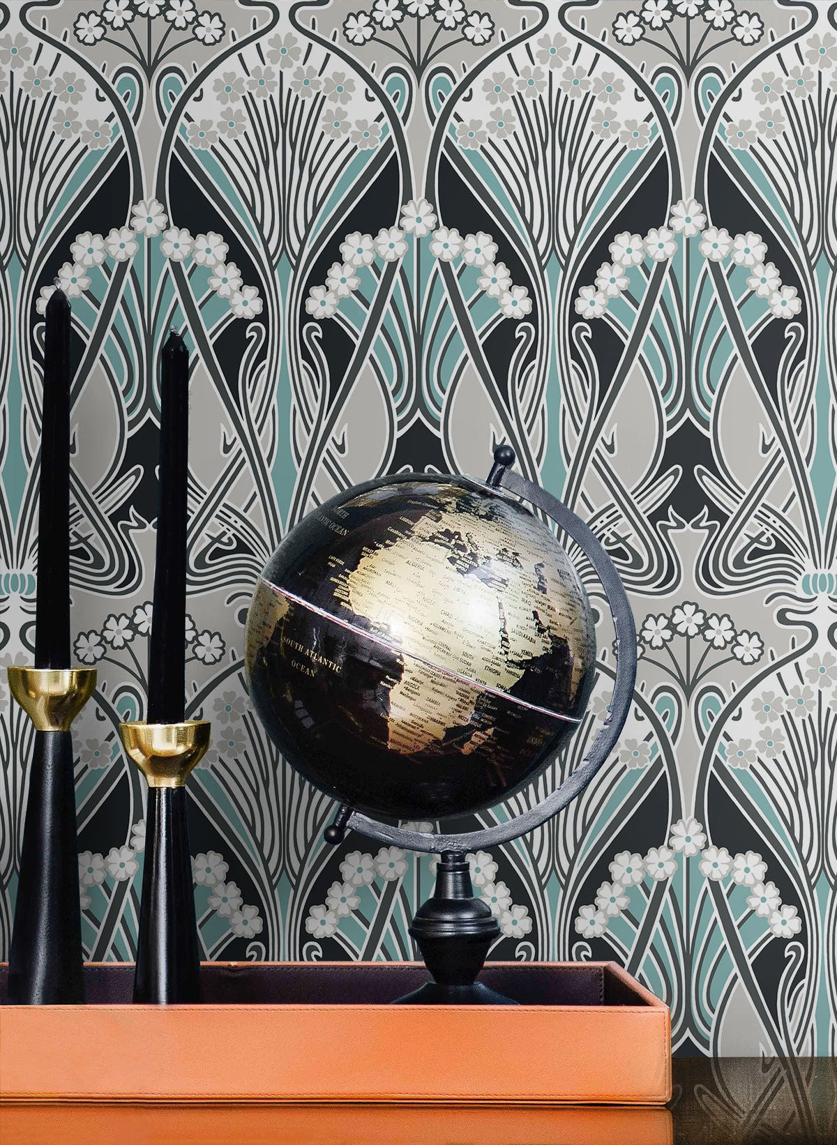 Dragonfly Damask Wallpaper by Seabrook Designs (Legacy Prints Collection)