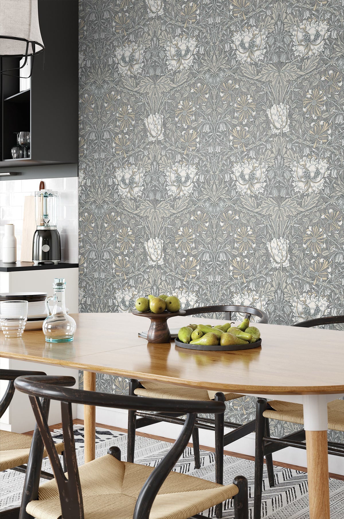 Ogee Flora Wallpaper by Seabrook Designs (Legacy Prints Collection)
