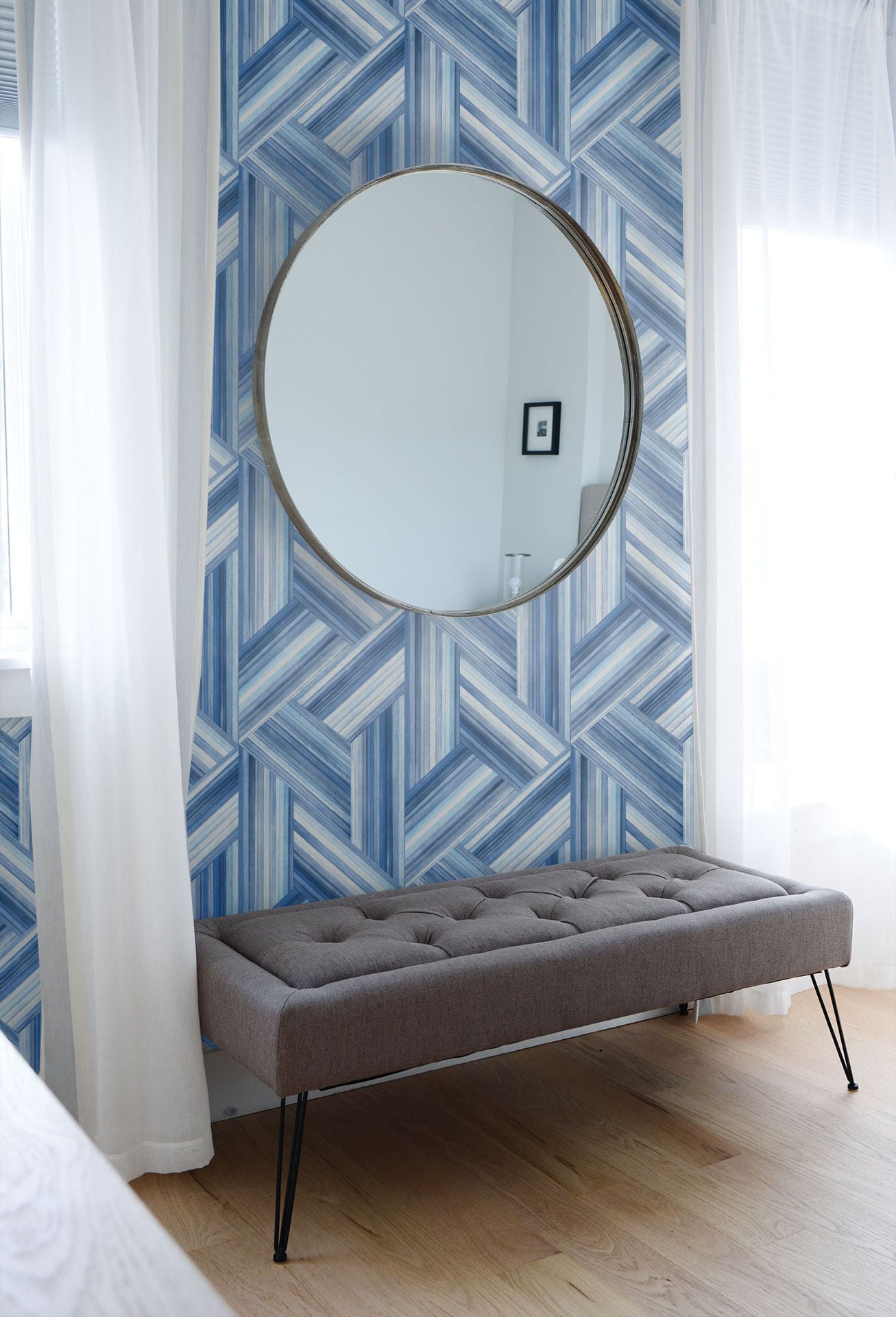 Geo Inlay Wallpaper by Seabrook Designs (Living With Art 2 Collection)