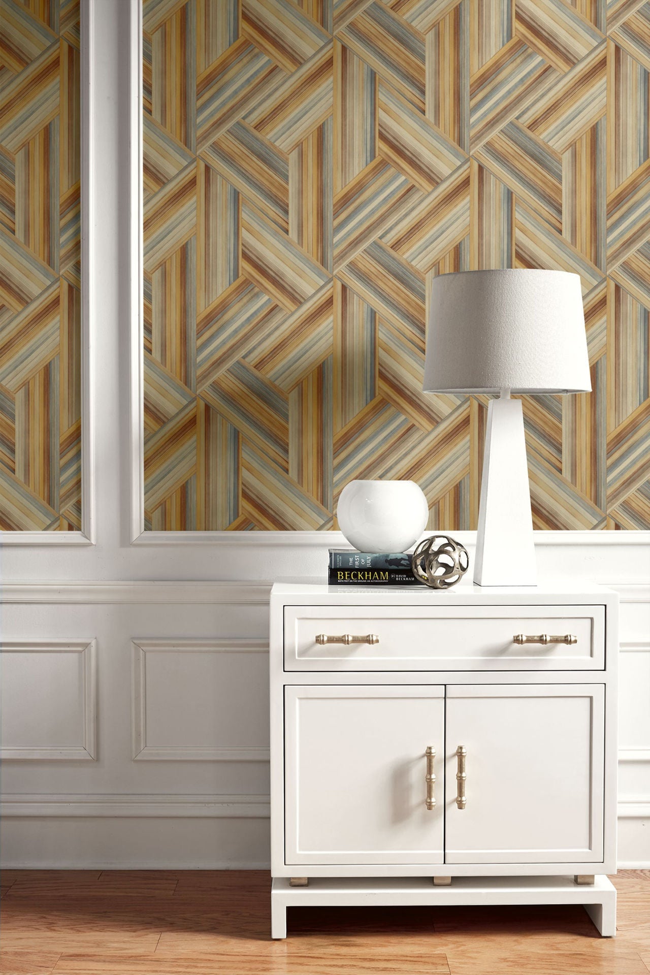 Geo Inlay Wallpaper by Seabrook Designs (Living With Art 2 Collection)