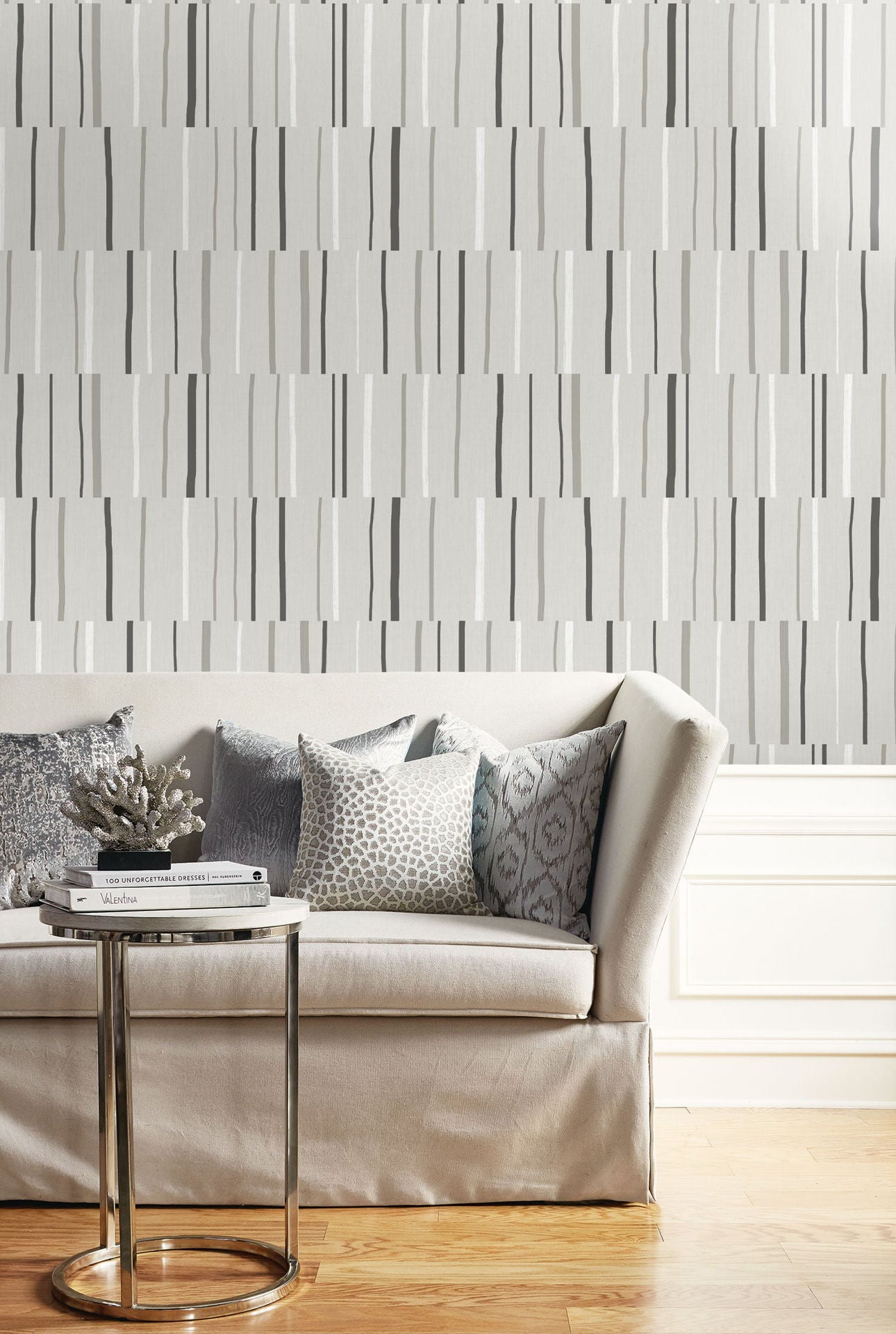 Block Lines Wallpaper by Seabrook Designs (Living With Art 2 Collection)