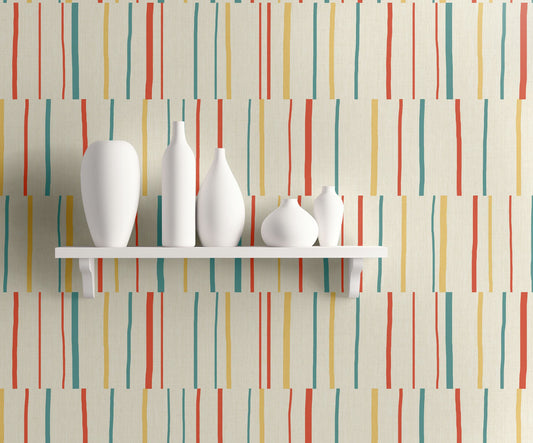 Block Lines Wallpaper by Seabrook Designs (Living With Art 2 Collection)