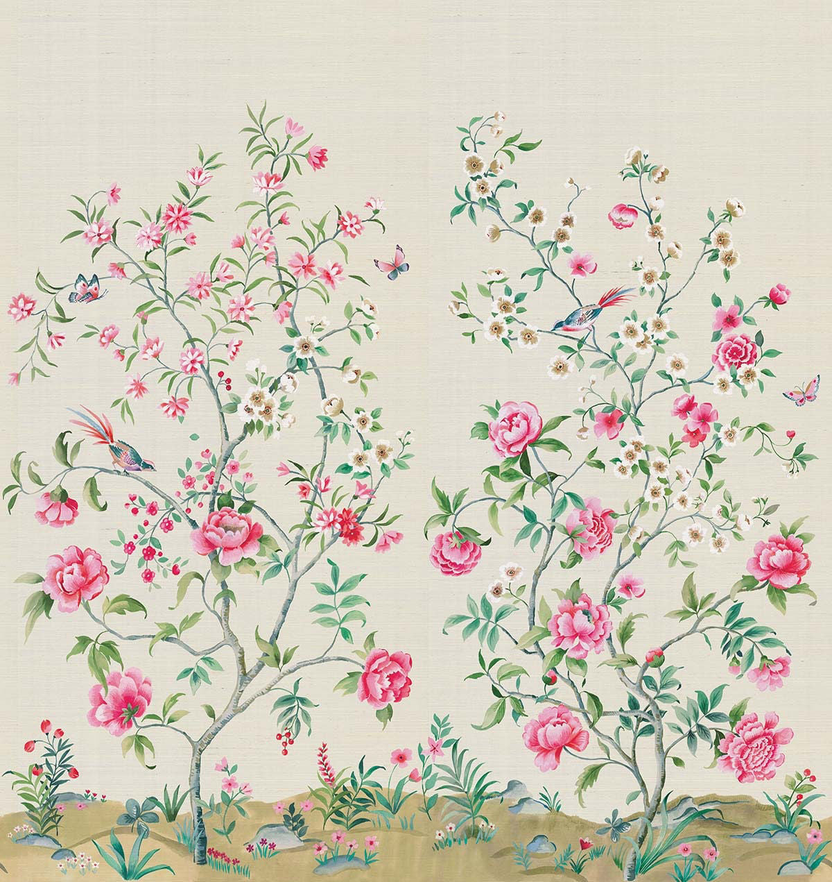 Swan Lane Grasscloth Mural by Carl Robinson