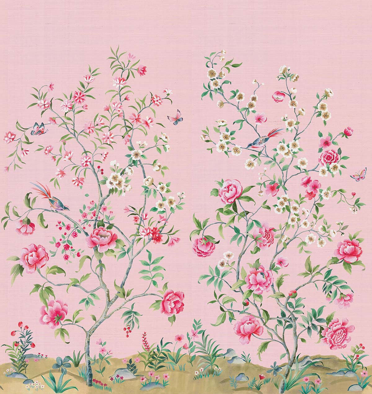 Swan Lane Grasscloth Mural by Carl Robinson