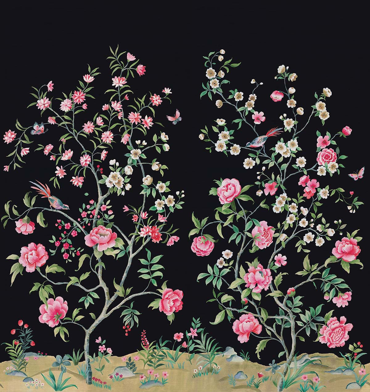 Swan Lane Grasscloth Mural by Carl Robinson