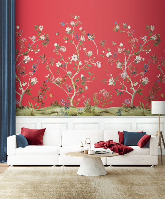 Chinoiserie Magnolia Mural - Daisy Bennett Mural Collection