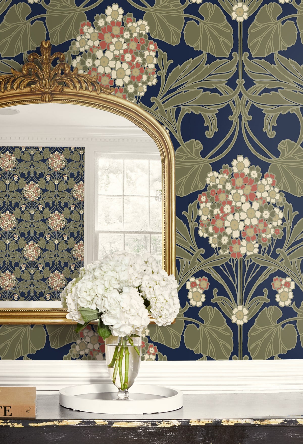 Floral Hydrangea Wallpaper by Seabrook Designs