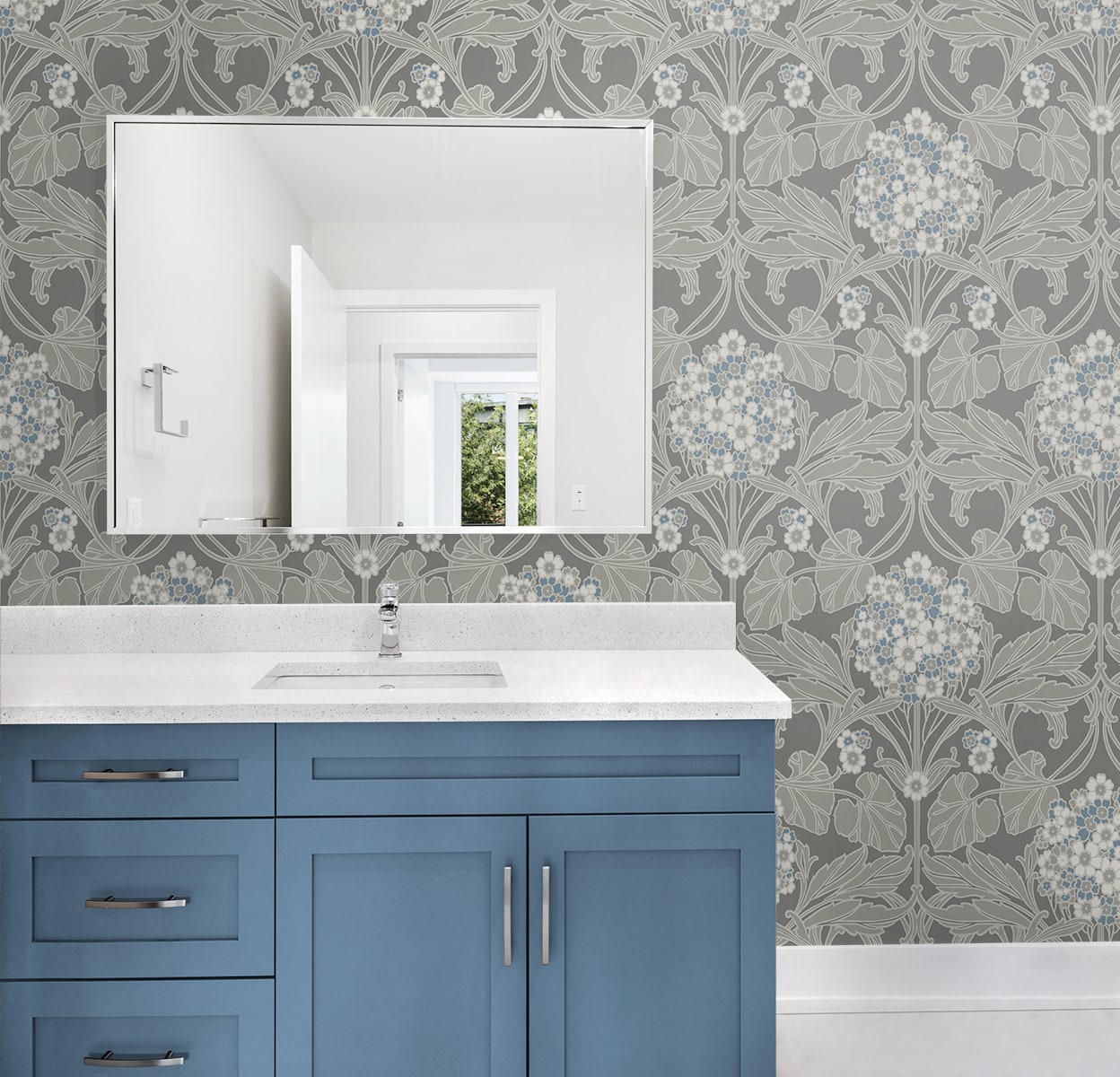 Floral Hydrangea Wallpaper by Seabrook Designs