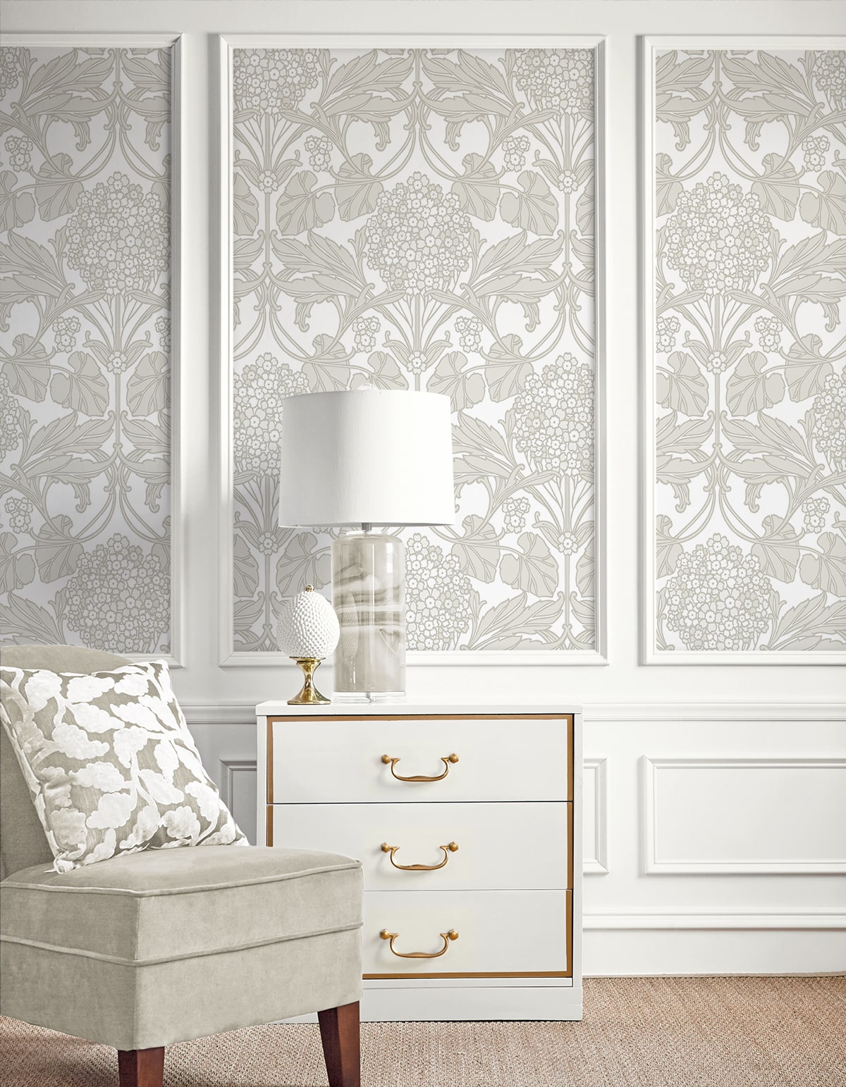 Floral Hydrangea Wallpaper by Seabrook Designs