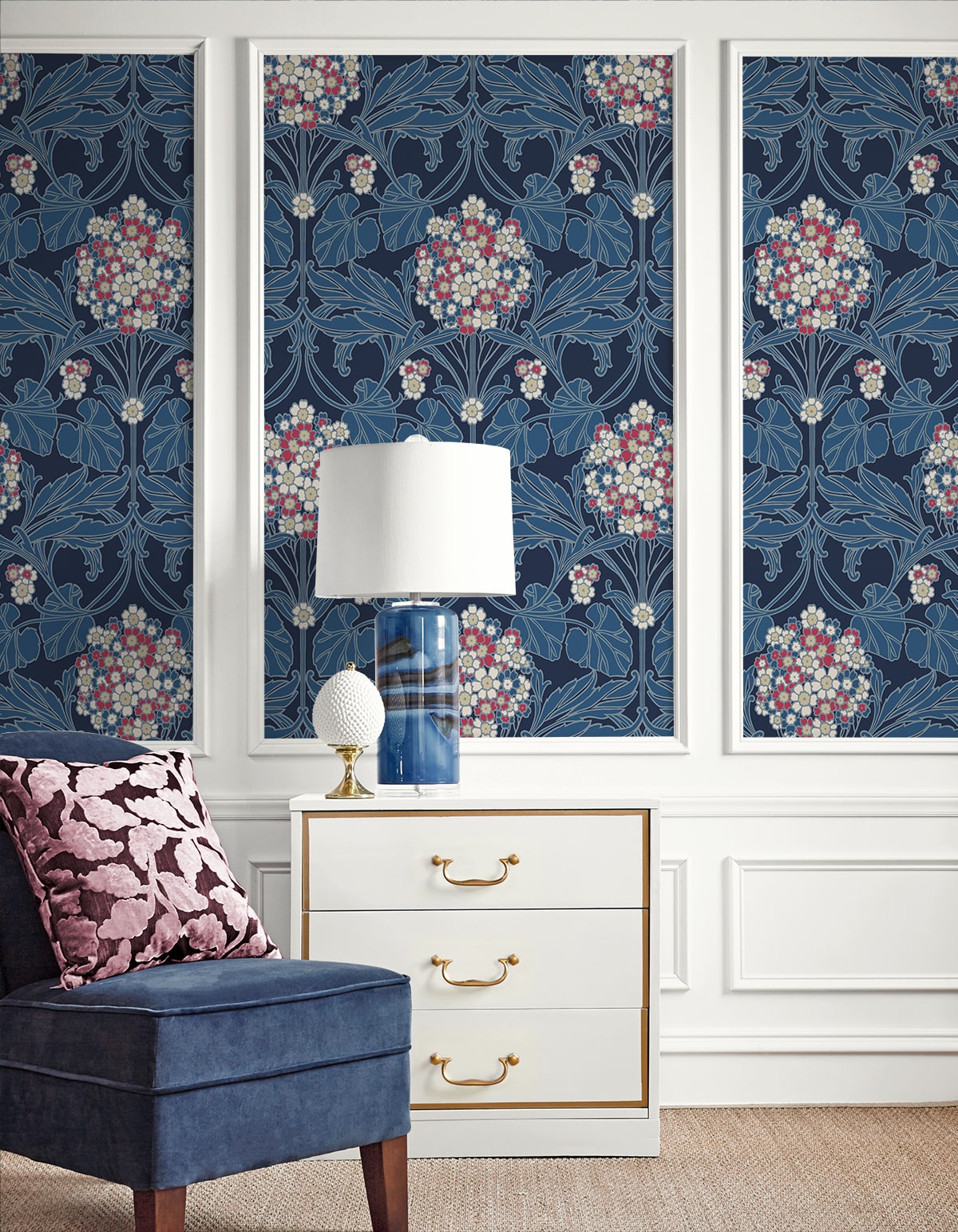 Floral Hydrangea Wallpaper by Seabrook Designs
