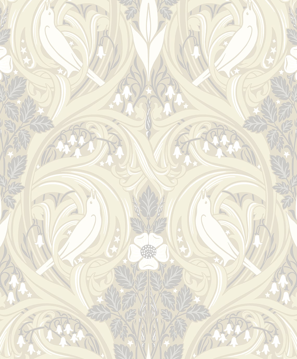 Bird Scroll Wallpaper by Seabrook Designs (Legacy Prints Collection)