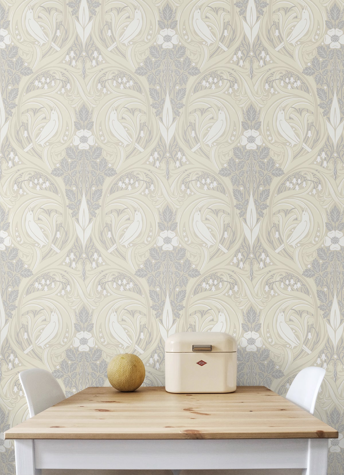 Bird Scroll Wallpaper by Seabrook Designs (Legacy Prints Collection)