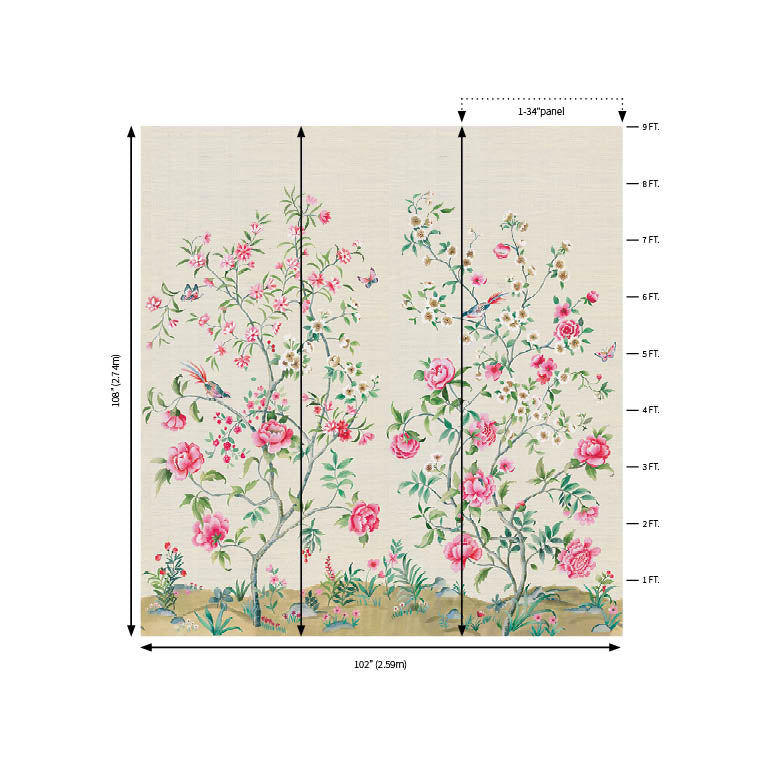 Swan Lane Grasscloth Mural by Carl Robinson