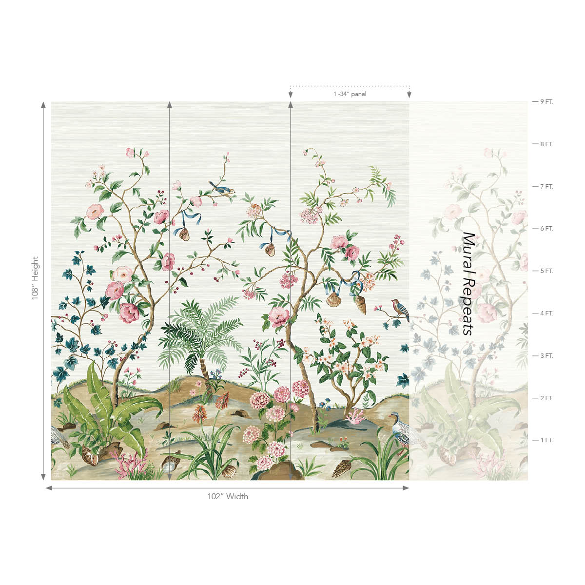 Botanica Natural Mural by Daisy Bennett