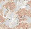 Sprig and Heron Wallpaper by Ronald Redding