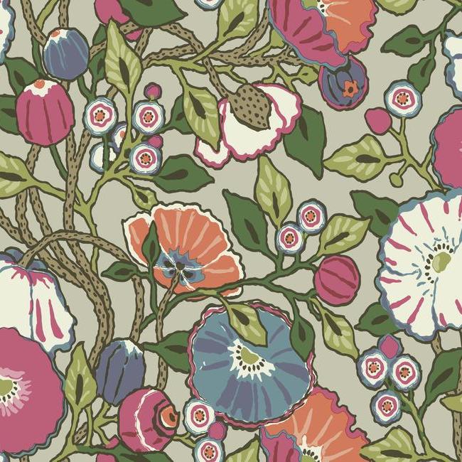 Vincent Poppies Wallpaper by York Wallcoverings