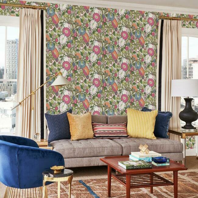 Vincent Poppies Wallpaper by York Wallcoverings