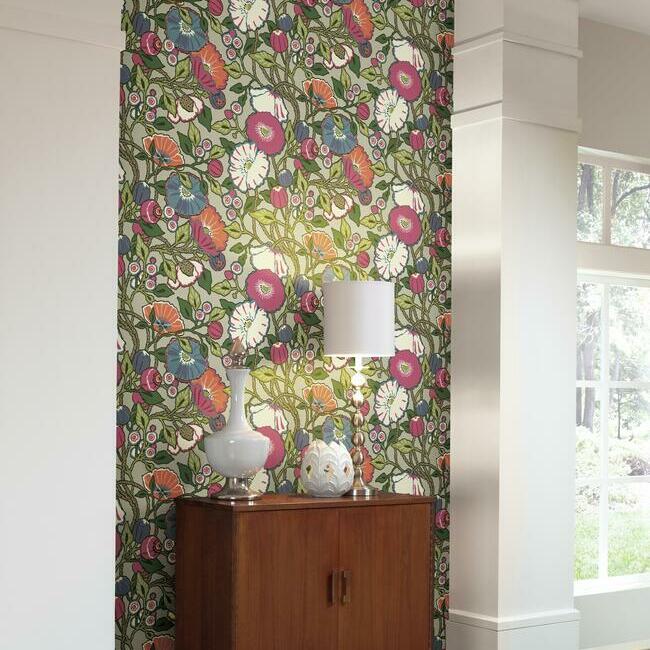 Vincent Poppies Wallpaper by York Wallcoverings
