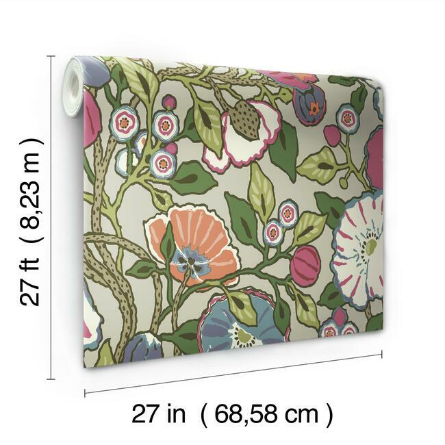 Vincent Poppies Wallpaper by York Wallcoverings