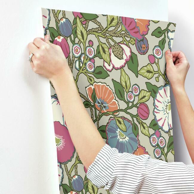 Vincent Poppies Wallpaper by York Wallcoverings