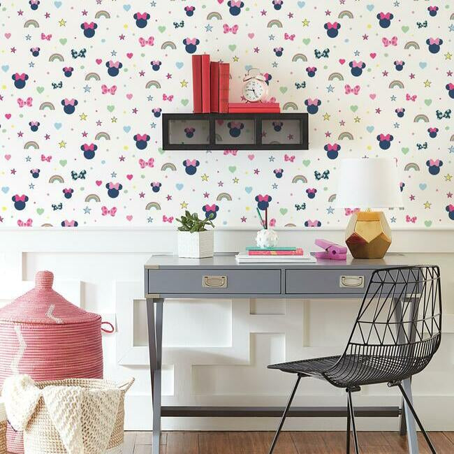 Disney Minnie Mouse Rainbow Wallpaper by York Wallcoverings