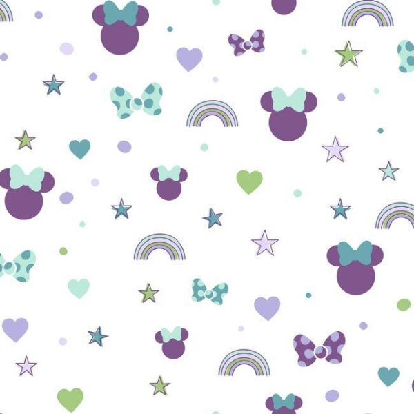 Disney Minnie Mouse Rainbow Wallpaper by York Wallcoverings
