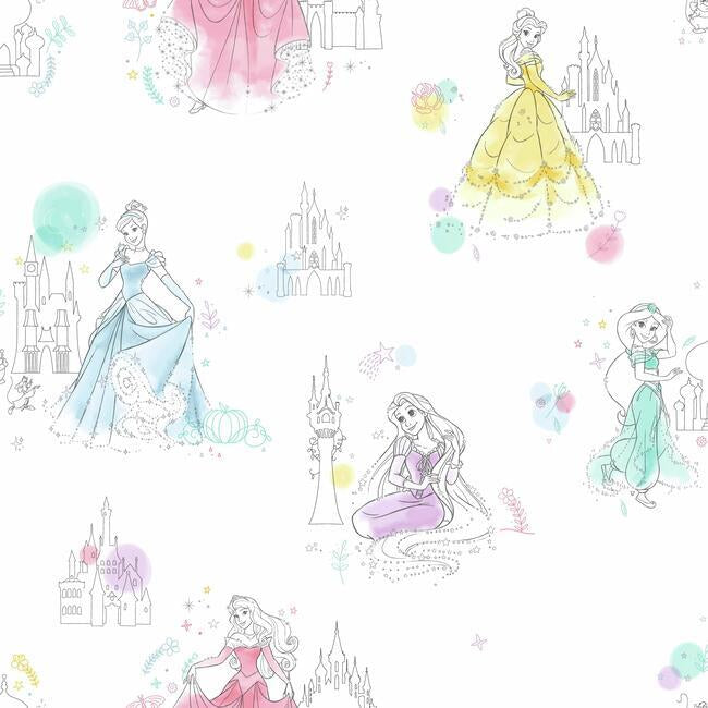 Disney Princess Pretty Elegant Wallpaper by York Wallcoverings